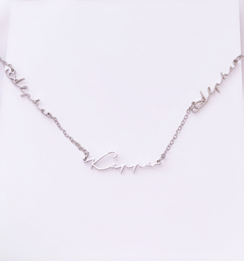 Signature Alpha Kappa Alpha Stainless Steel Necklace