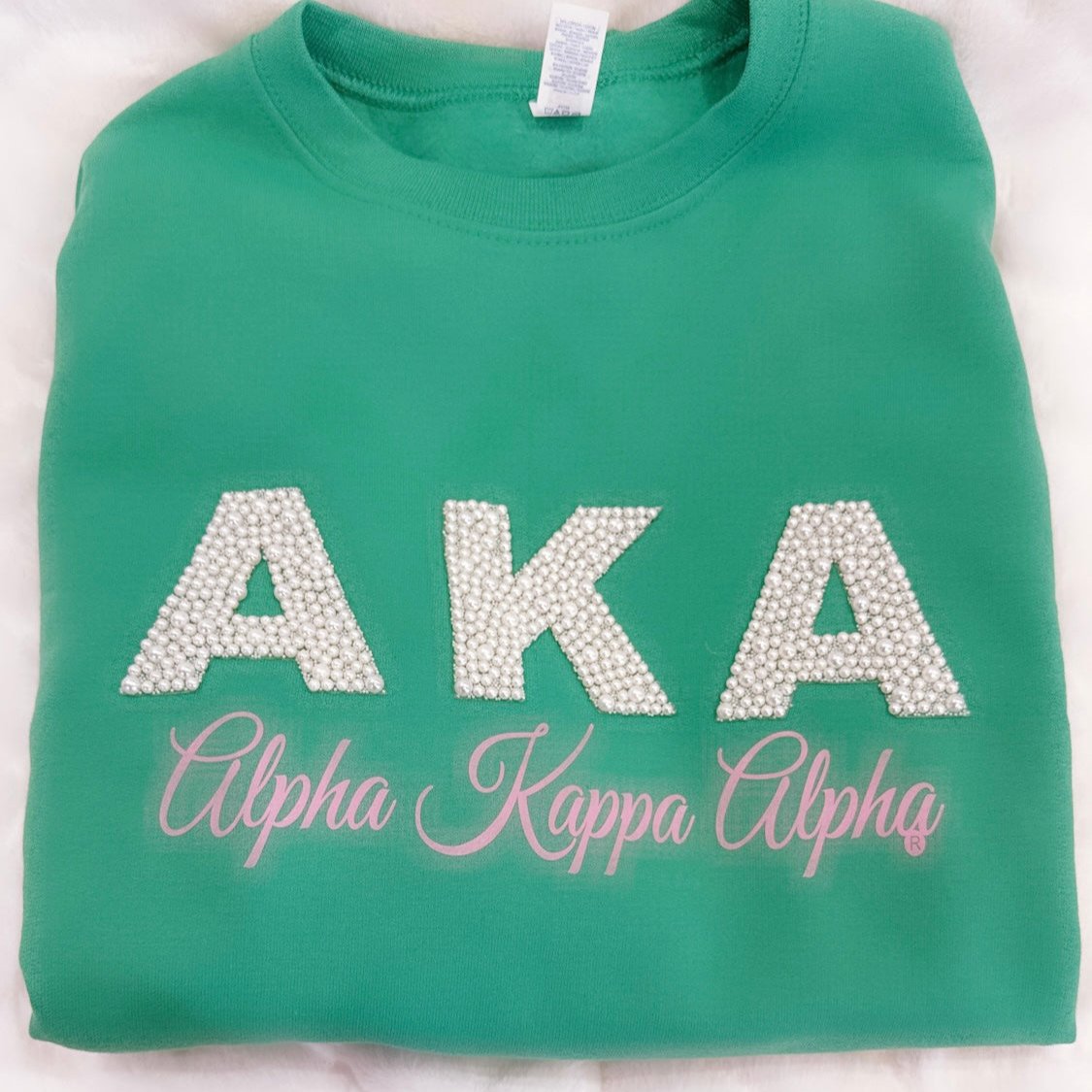 AKA Pearl Embellished Sweatshirt – A Touch of Elegance for Sorority Pride