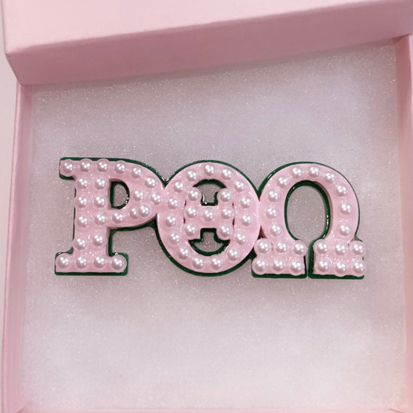 The Original Handcrafted Pearl Greek Letter Brooch