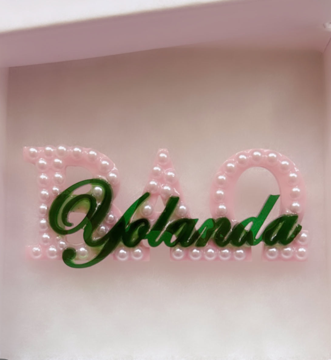 Name Acrylic Chapter Brooch