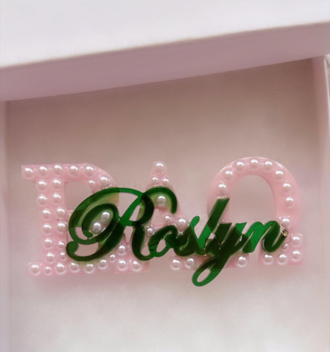 Name Acrylic Chapter Brooch