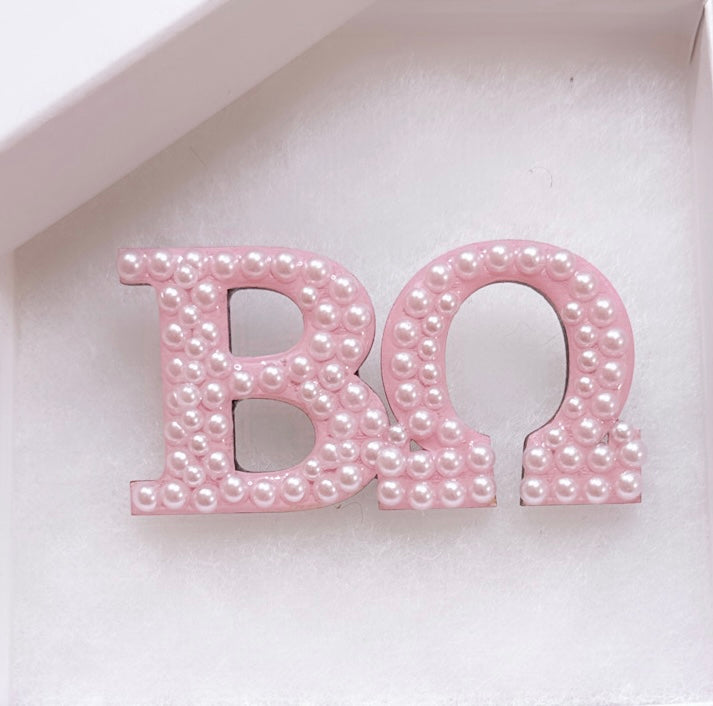 The Original Handcrafted Pearl Greek Letter Brooch