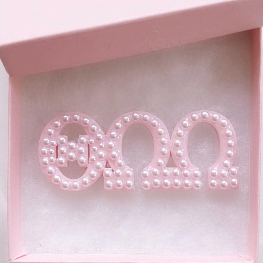 The Original Handcrafted Pearl Greek Letter Brooch