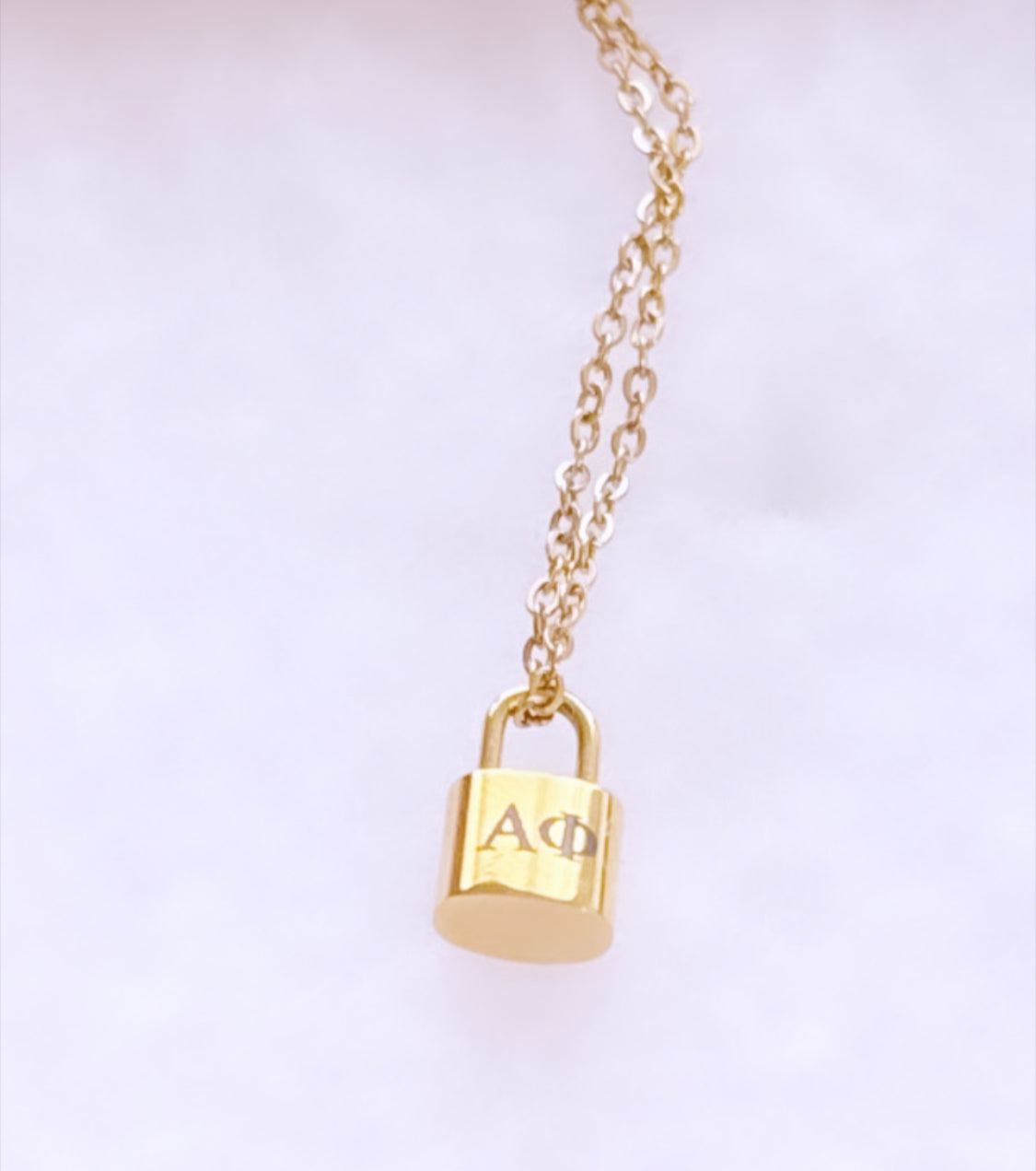Dainty Lock Charm Necklace