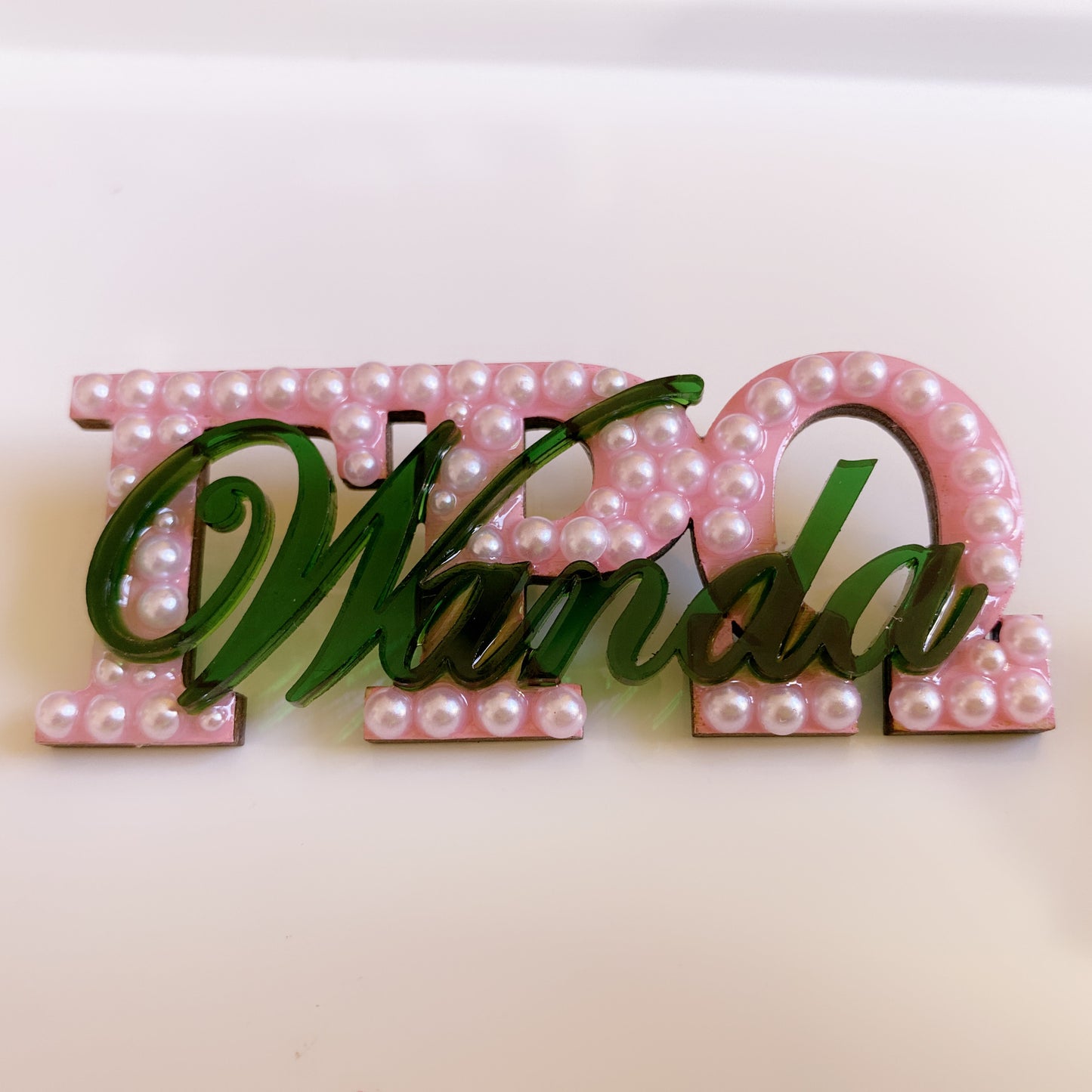 Name Acrylic Chapter Brooch