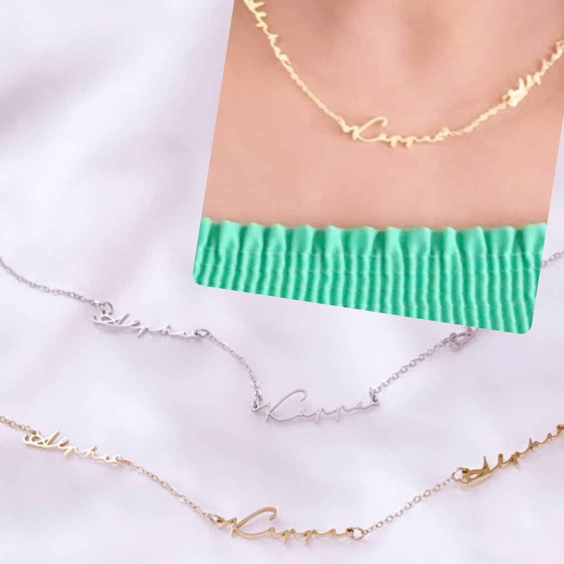 Signature Alpha Kappa Alpha Necklace available in silver and gold