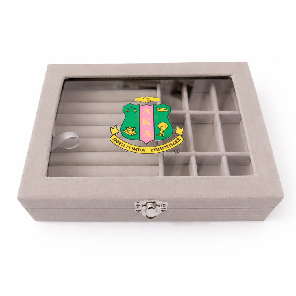 Velvet Jewelry Box – Personalized Elegance for Sorority Women