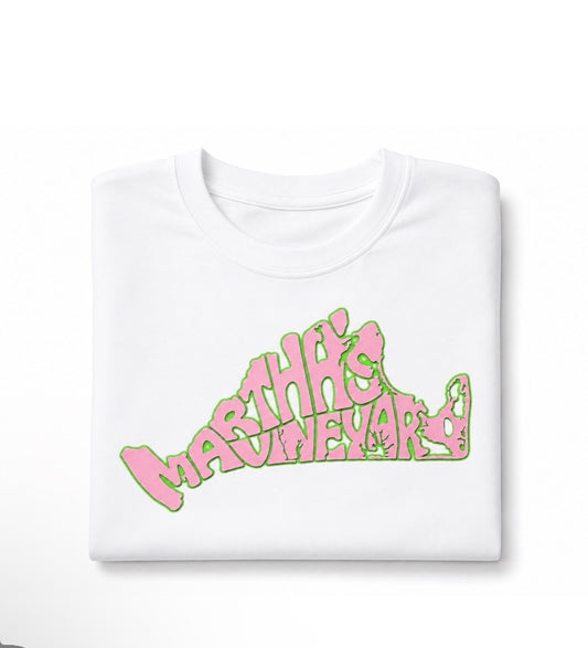Martha’s Vineyard Pink & Green Relaxed T-Shirt