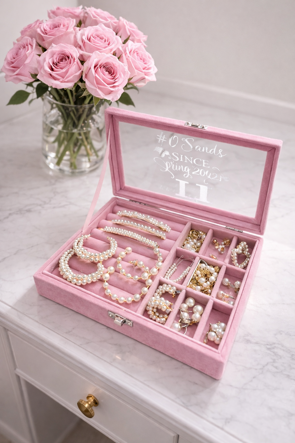 Velvet Jewelry Box – Personalized Elegance for Sorority Women