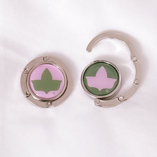 Alpha Kappa Alpha® Ivy Purse Hanger – Silver Foldable Hook