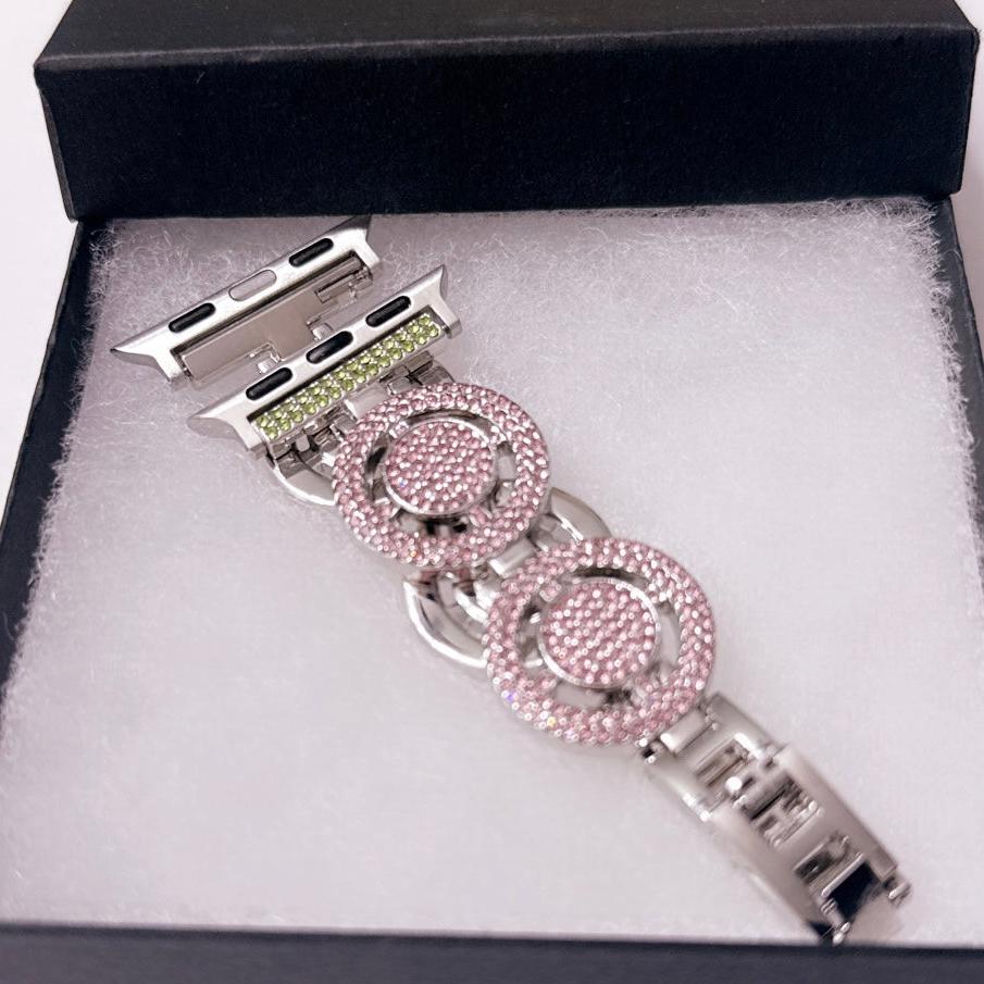 Pink and Green Watch Band for Alpha Kappa Alpha Sorority Members.