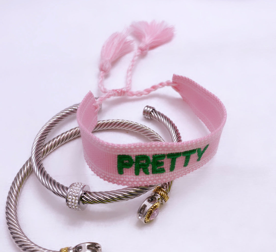Legacy & Pretty Friendship Embroidered Bracelet Set