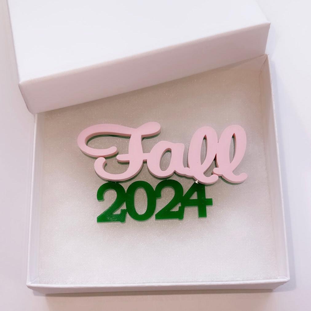 Classic Initiation Year Sorority Brooch