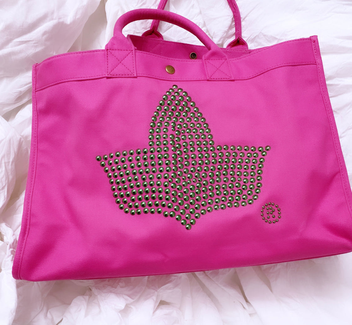 Pink Ivy Tote Bag