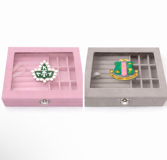 Velvet Jewelry Box – Personalized Elegance for Sorority Women