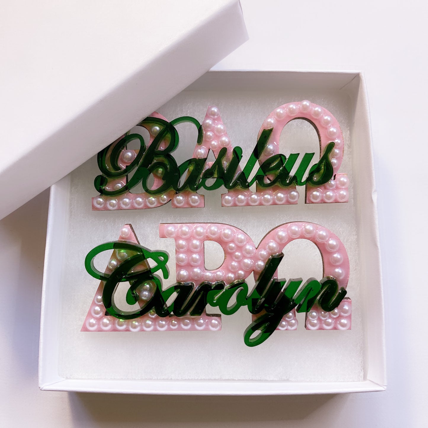 Name Acrylic Chapter Brooch