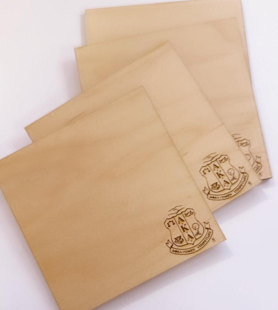 AKA Shield Wood Coasters