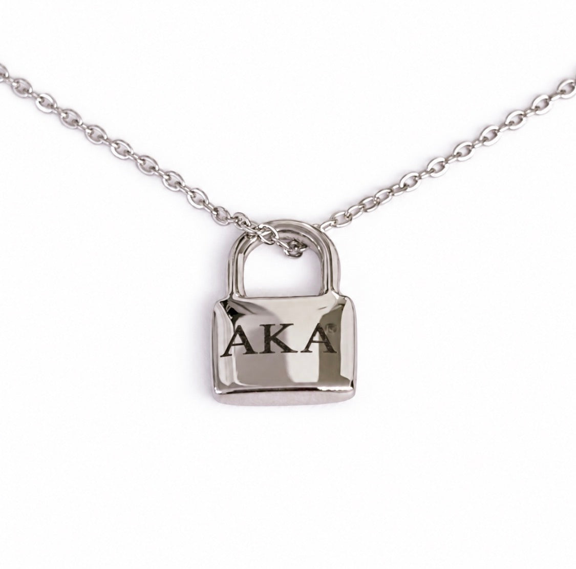 AKA Padlock Pendant Necklace | Gold or Silver Finish