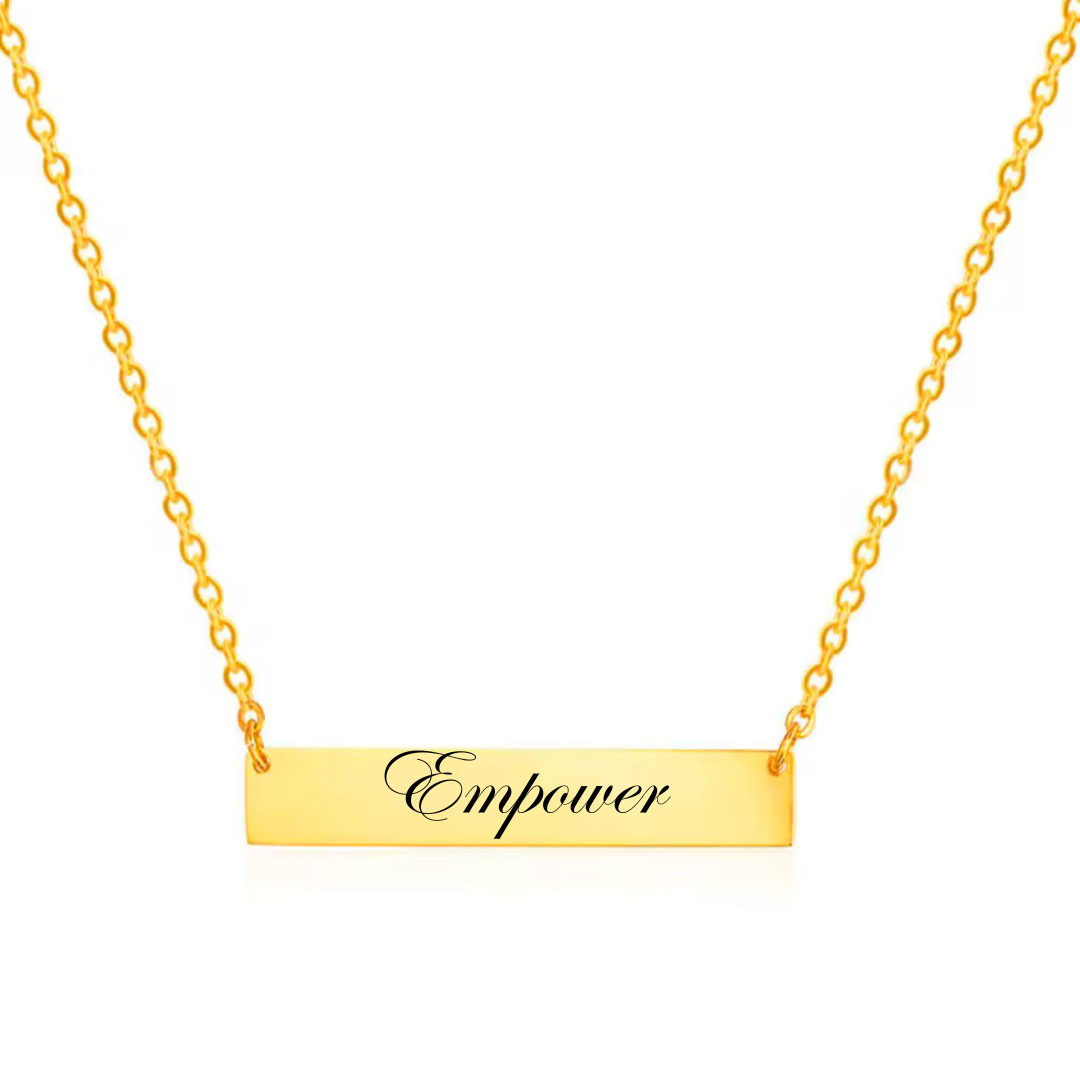 Personalized Stainless Steel Word-of-the-Year Jewelry